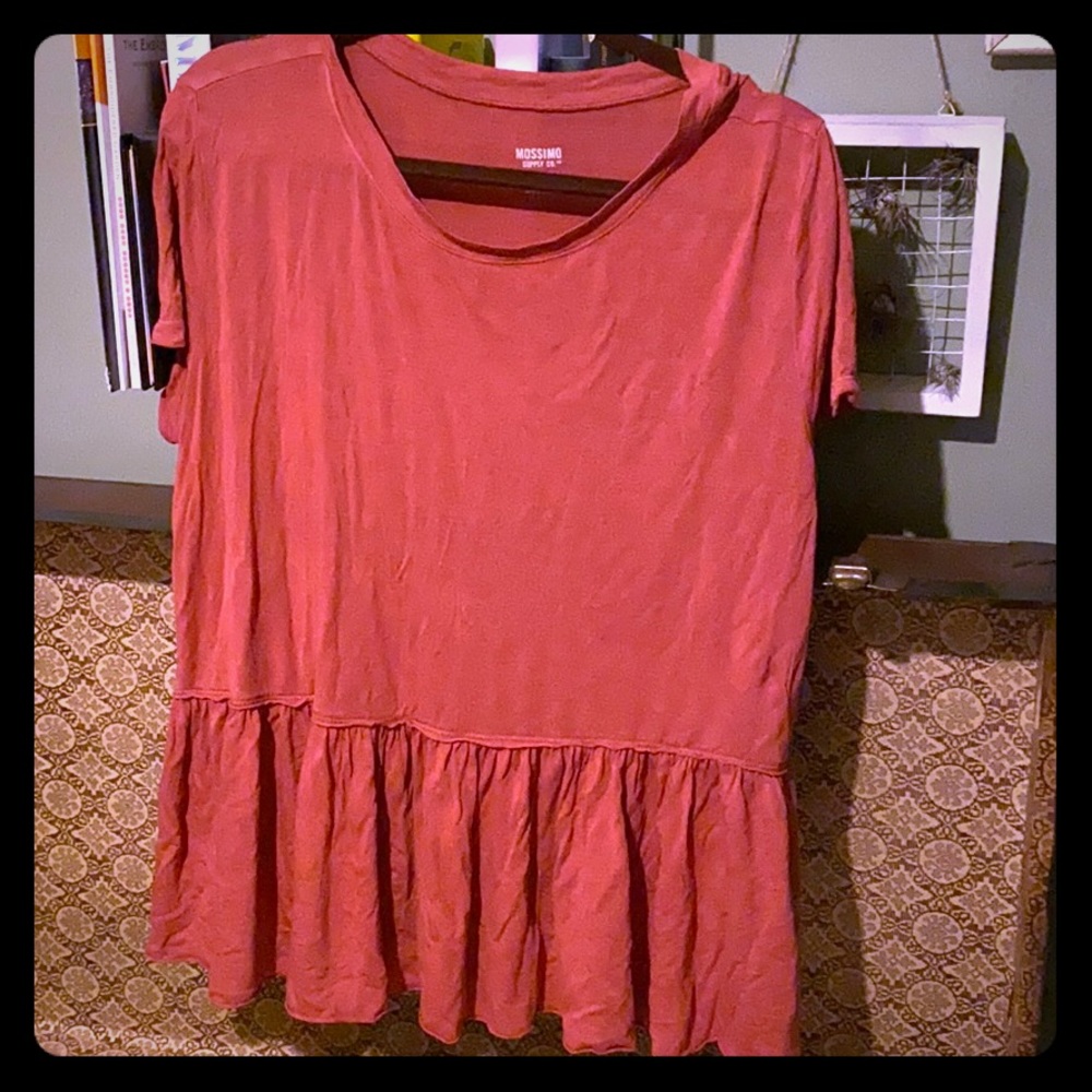 Red Peplum Top